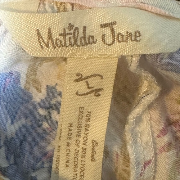 Matilda Jane Enchanted Garden Aloha Palm Printed Ruffle Dress Size Large - Picture 4 of 6